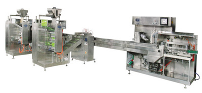 DDBH100 Particles small bag packing，Pouch Cartoning Production Line